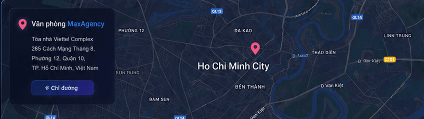 Bản đồ văn phòng MaxAgency tại Thành phố Hồ Chí Minh